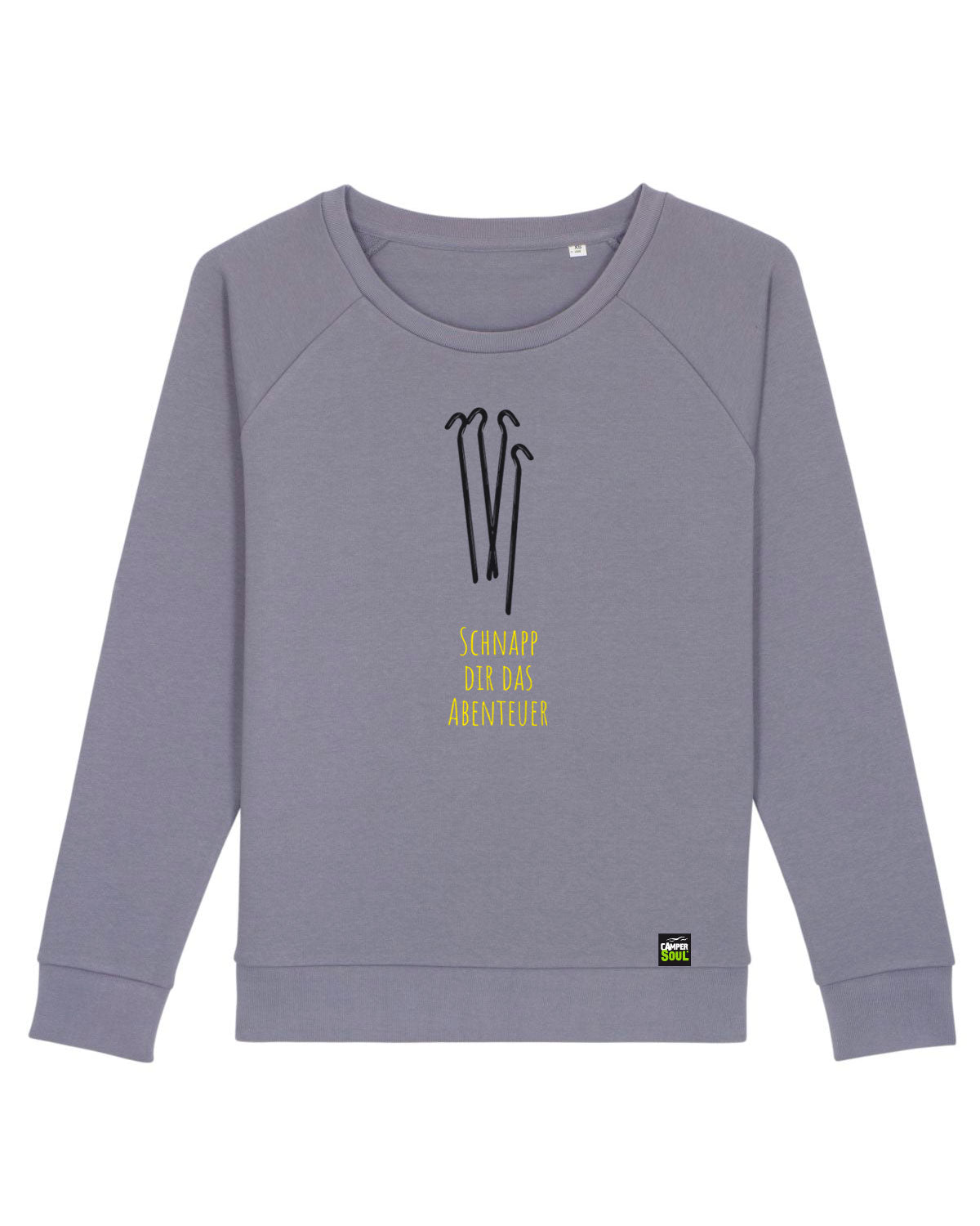 Cooles-Camping-Bio-Damen-Sweatshirt-Dazzler_Lava-Grey